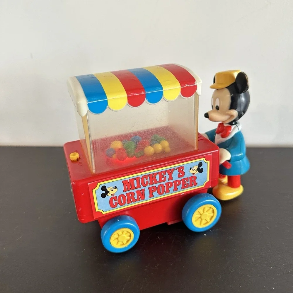 Vintage Mickey Mouse‎ Musical Corn Popper Toy Lights Up Only Disney